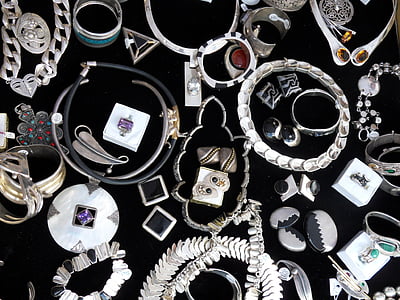 ročník, náramky, starožitnost, náhrdelník, šperky, osobní příslušenství, móda