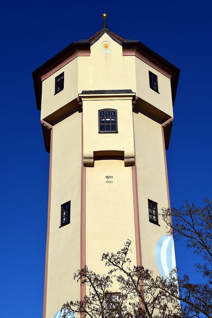 torony, Múzeum, ballon Múzeum, Gersthofen, Gersthofen léggömb Múzeum, épület, építészet