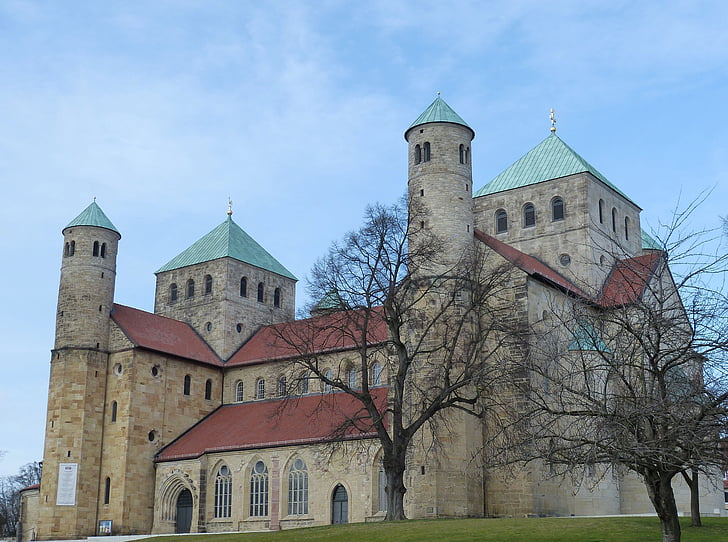 Hildesheim, Duitsland, Neder-Saksen, kerk, historisch, oude stad, het platform, Steeple