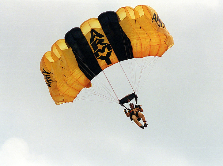 skydiving, parašiutu, armijos, parašiutas komanda, parašiutas, parašiutų Sportas, šokinėja