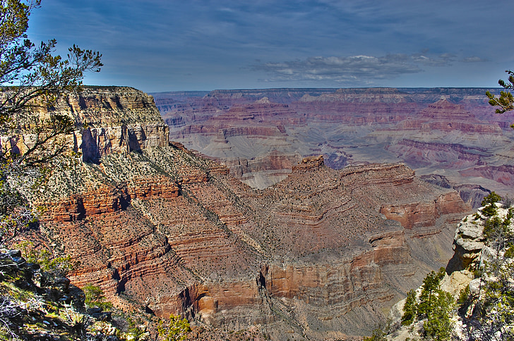 Estados Unidos da América, Estados Unidos, Grand canyon, Parque natural, Horizon, azul, céu