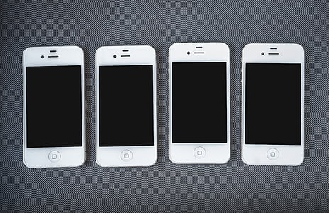 išmanusis telefonas, koliažas, mobiliojo ryšio, telefonas balta, iPhone, technologijos, ekranas