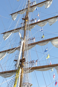 marinheiros, veleiro, barco, nave, Porto, Valencia, México