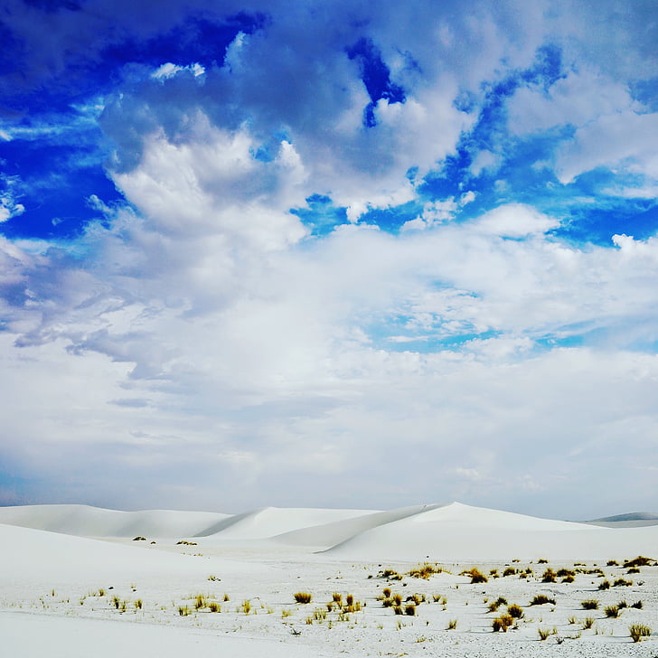 trắng, sa mạc, đám mây, rõ ràng, màu xanh, bầu trời, đám mây
