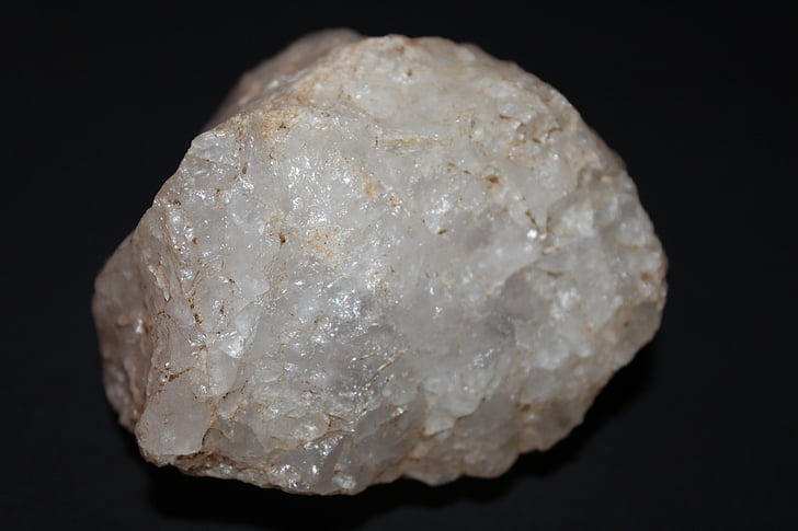 kristal, mineralna, kremen, rock crystal, kamen, bela, črno-belo