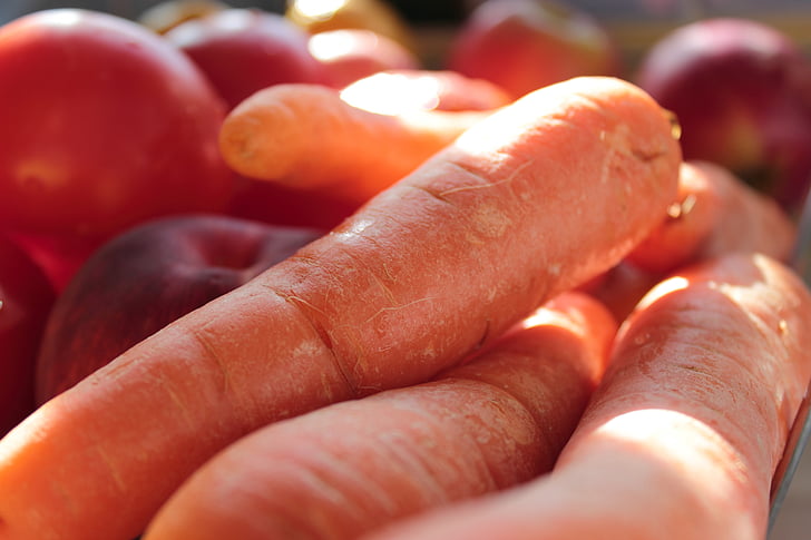 rau quả, cà rốt, Toma, rau quả tươi, hữu cơ, khỏe mạnh, nguyên liệu