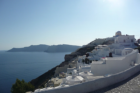 turism, vulcan, Grecia, vacanta, albastru, Insula