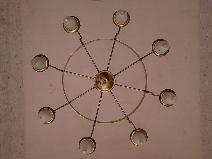 lampe pour plafond, chandelier, lumière, lampes