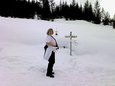 χιόνι, Χειμερινή πεζοπορία, Lilli, Kleinwalsertal, βουνό, Χειμώνας, Σύνοδος Κορυφής