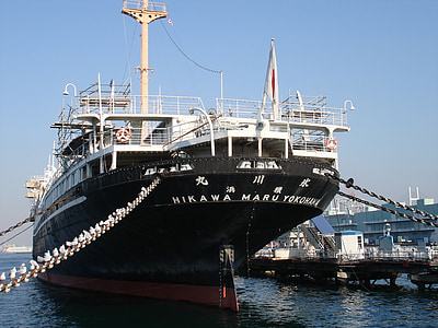 เรือ, ทะเล, ญี่ปุ่น, เช่นมารุโยโกฮาม่า