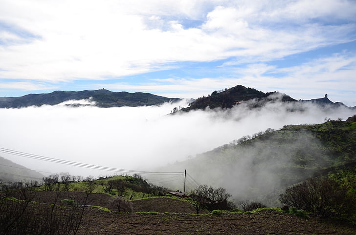 Gran canaria, Kanarischen, Spanien, Nebel, Misty, Hügel