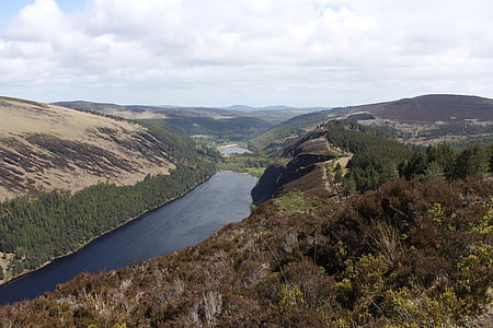 Irlanda, Wicklow, Glendalough, natureza, Irlandês, verde, paisagem