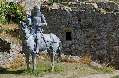 Jersey, slottet, orgueil, Knight, hest, Reiter, figur