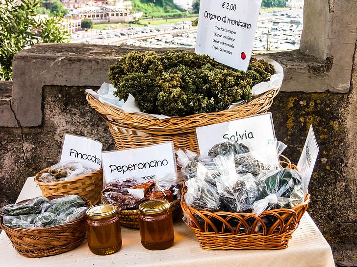 Prieskoninės žolės, Italija, pardavimas, monotéma