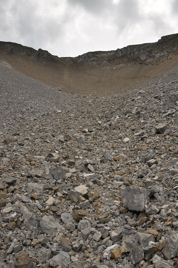gravel, rubble, macadam, stones, mountain, nature, landscape