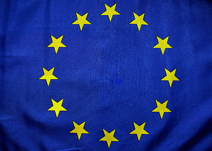 Europos vėliava, Europoje, Europos vėliava, ES vėliava, vėliavos ir gairelės, vėliava, Banner nustatyti