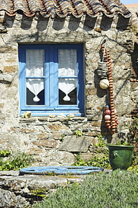 ház, Bretagne-i, Breton, Gránit, Holiday, Yeu, sziget