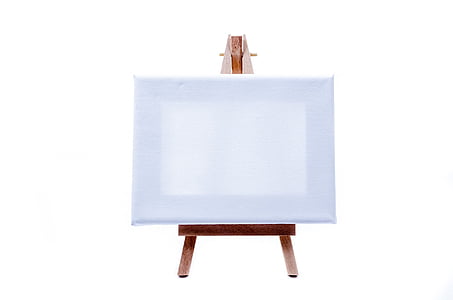 cavalletto, telaio, tabellone per le affissioni, in bianco, Stand, tela di canapa, vuoto