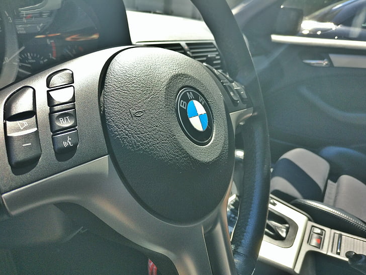BMW, cotxe, interior, roda, transport, tecnologia, cabina