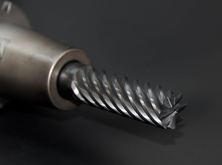 close-up, drill, drilling head, metal, power tool, tools