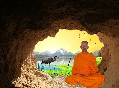 βουδιστής, μοναχός, ο Βουδισμός, ο διαλογισμός, Διαφωτισμού, θρησκεία, πίστη