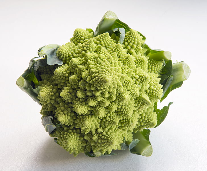 romanesca cauliflower, vibrant green, unusual vegetable