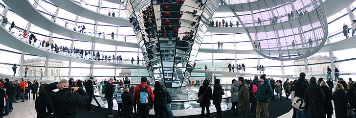 Berlynas, Reichstagas, kupolas, Vyriausybė, stiklo kupolas, Vokietija, pastatas