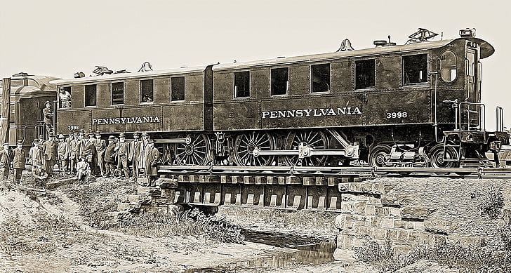 Pennsylvania, ferrocarril, locomotora, transporte, tren, motor, locomotora eléctrica