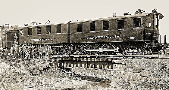 Pennsylvania, željeznica, lokomotiva, prijevoz, vlak, motor, električna lokomotiva