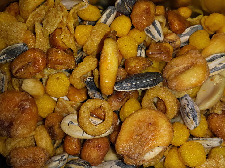 ống, đậu phộng, trái cây sấy khô, Pepes, Ngô