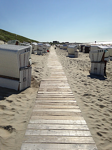 Beach, Web, Sea, ranta tuoli, Boardwalk, kesällä, Holiday