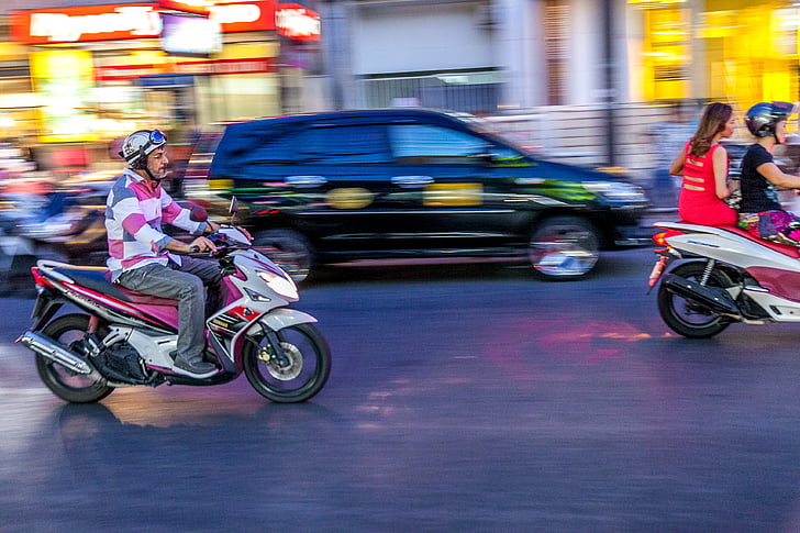 panorering, Phuket, Thailand, sykkel, motorsykkel, hastighet, reise