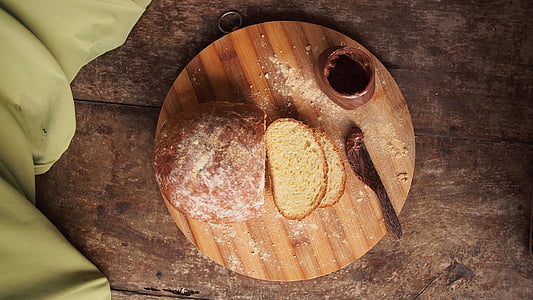 pain, tranche, propagation, pâte, farine, alimentaire, à l’intérieur