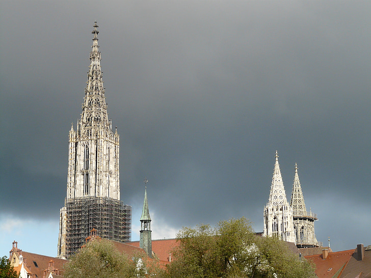 Cathédrale d’Ulm, bâtiment, Münster, Ulm, Église, Dom, steeple