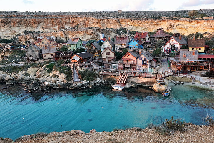 vila, água, natureza, Casa, Malta, reservado (a), Mediterrâneo