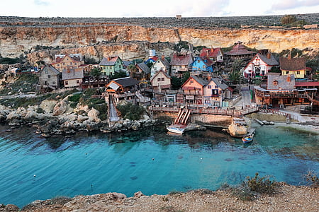 vila, água, natureza, Casa, Malta, reservado (a), Mediterrâneo