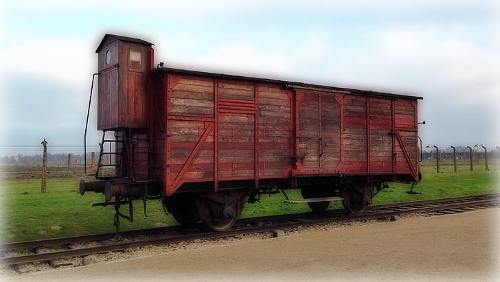 Auschwitz-Birkenau, obóz koncentracyjny, Muzeum, Historia, kolejowej w, Pociąg, transportu