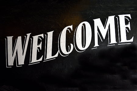 welcome sign, signage, background, sign, welcome, information, business