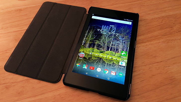 Tablet, Androide, computador, móveis, caso, interface de, tela