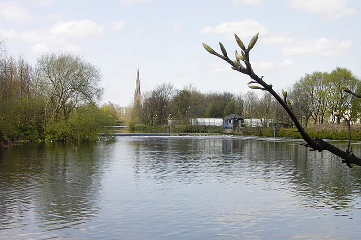 St elphin, Sungai mersey, gereja paroki Warrington, air, Gereja, Sungai, Landmark