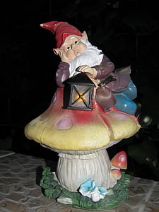 dekorasjon, hage gnome, Gnome, dverg, hage, statuen, innredning
