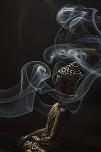Buddha, røyk, buddhisme, røkelse, stein, aroma, lukt