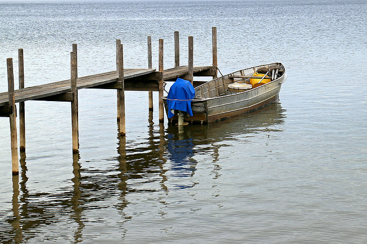 Web, air, boot, Fischer, perahu nelayan, sendirian, Memancing