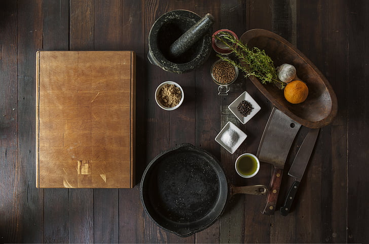 Braun, Schwarz, Keramik, Container, aus Holz, Tabelle, Holz