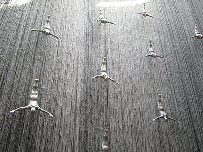 Vodopad, Dubai, skok, Gornji dio, litici skok, umjetnost, Trgovački centar Dubai mall