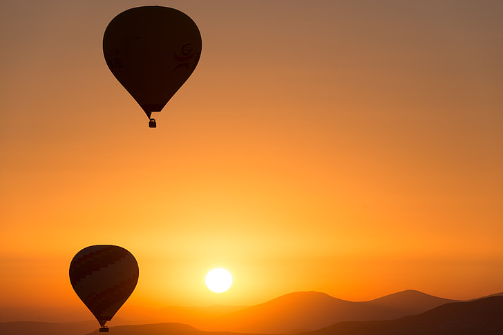 hot-air ballooning, balloon, cappadocia, dawn, kapadokia, baloon, aerostatic globe