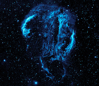 Туманність Cygnus петля, простір, пил, газ, вусики, Ультрафіолетова фільм, Galaxy evolution explorer