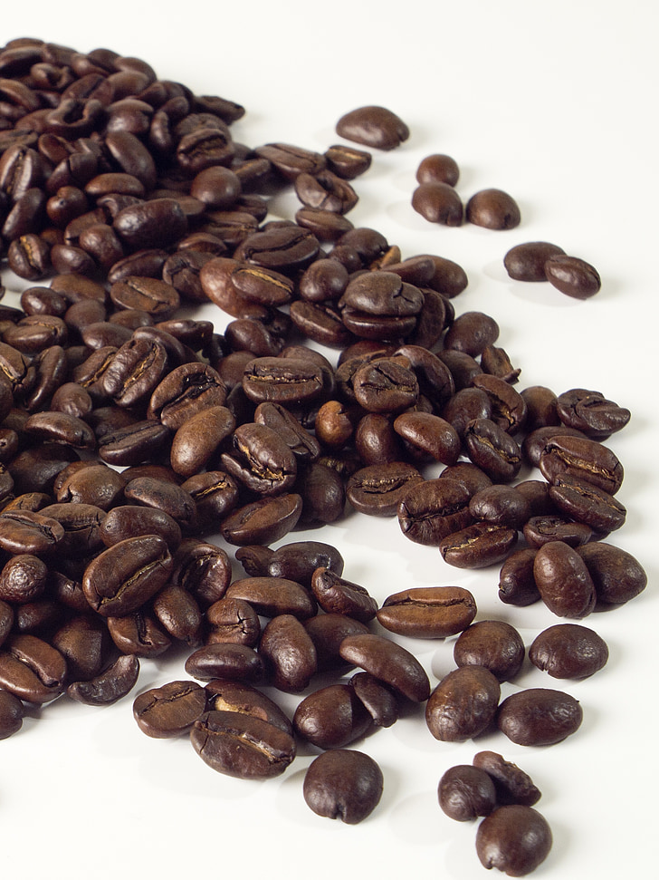 kaffe, korn, kaffebønner, koffein, brun, aroma, frisk