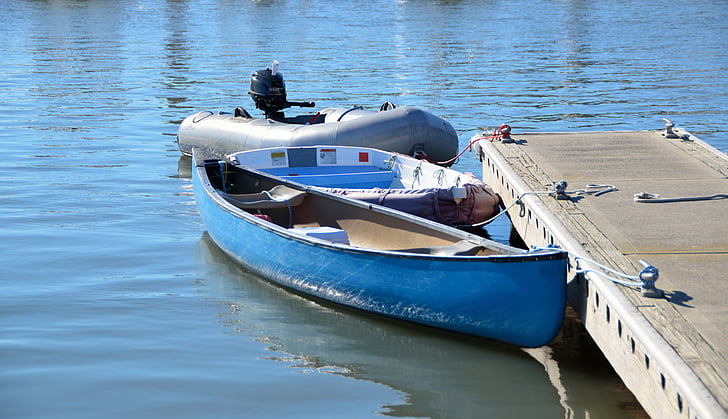 kanoe, Outboard Motors, noputējis, laiva, ūdens, motors, Outboard
