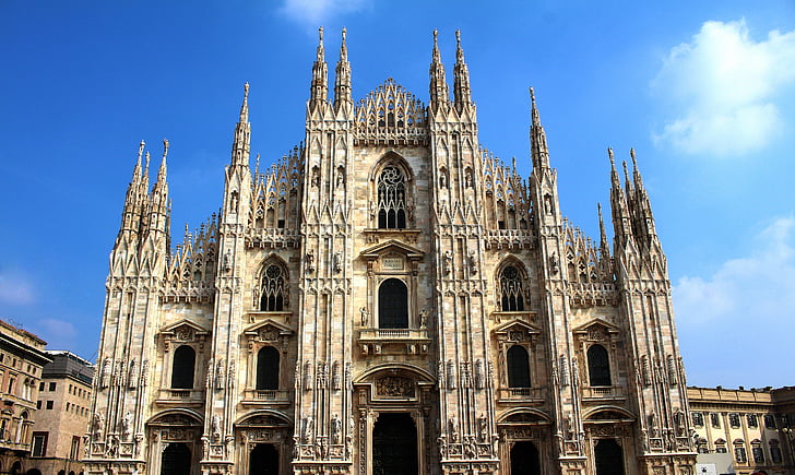 Milano, Mediolan, Włochy, Europy, budynek, Architektura, Katedra